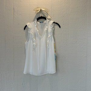 White Blouse with Accents